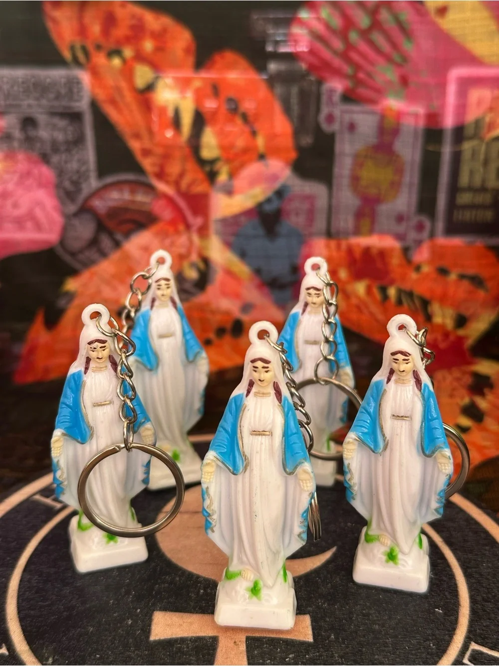 Virgin Mary Religious Keychain